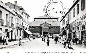 Bone - Rue Negrier et Marche aux Legumes - 1918